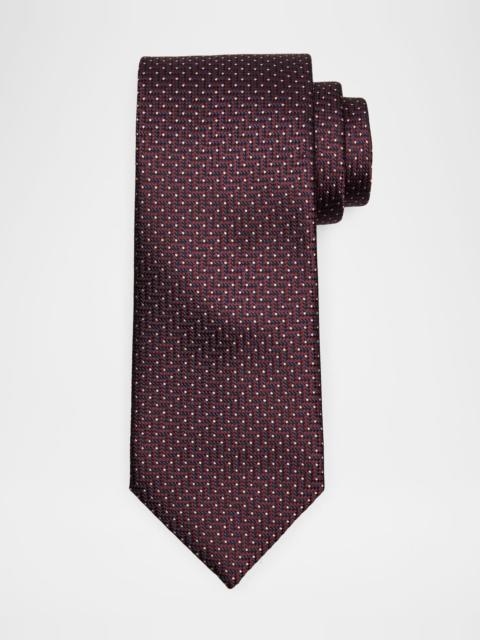 Men & apos;s Micro-Woven Jacquard Silk Tie