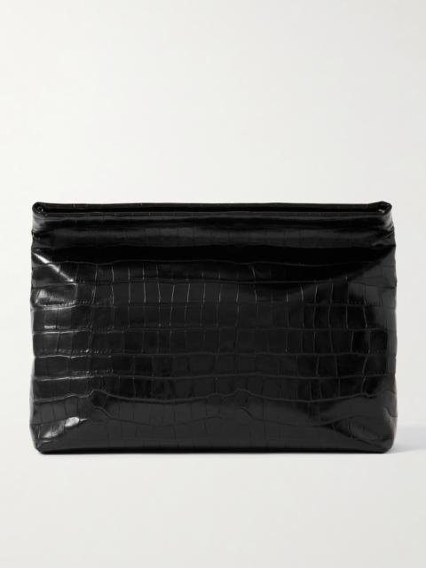 Jerry Croc-effect Leather Clutch