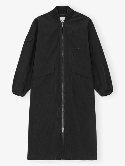 TECH SEERSUCKER OVERSIZED SHELL COAT