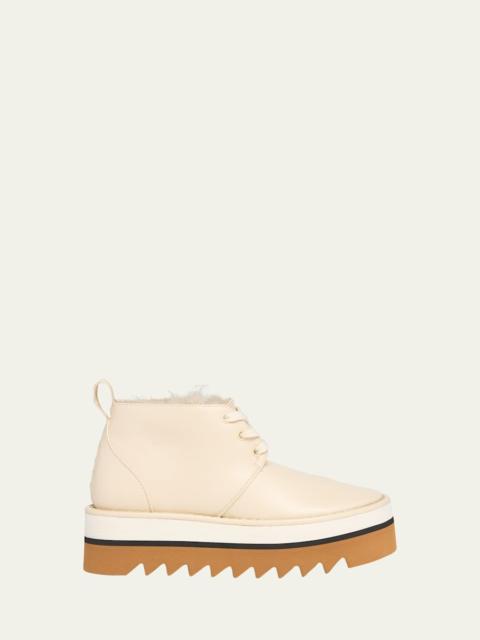 Sneakelyse Vegan Lace-Up Platform Booties