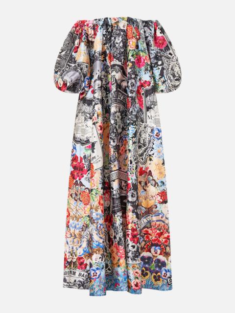 OFF SHOULDER LONG PUFF DRESS