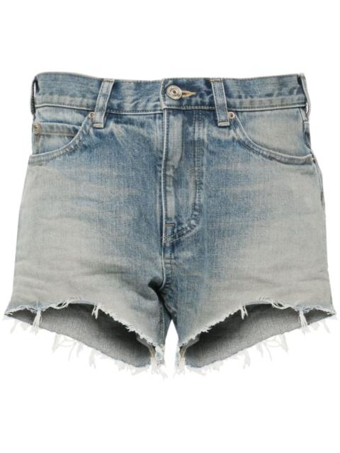 mid-rise mini denim shorts
