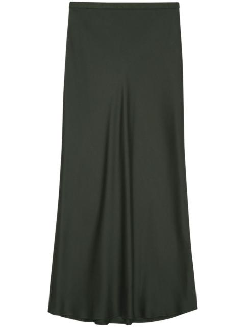 Bar silk midi skirt