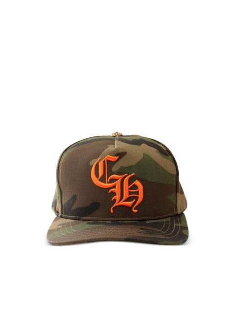 camouflage-print logo-embroidered cap