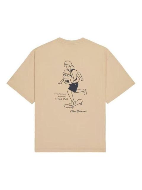 New Balance Wordmark Logo Skate Graphic T-Shirt 'Incense' AMT42338-INC
