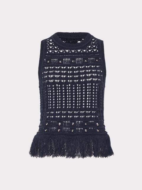 Beaded Fringe Shell Top