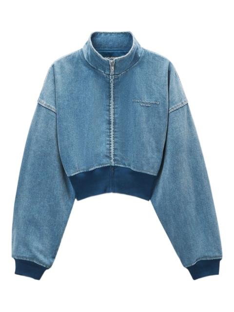 stand-collar denim jacket