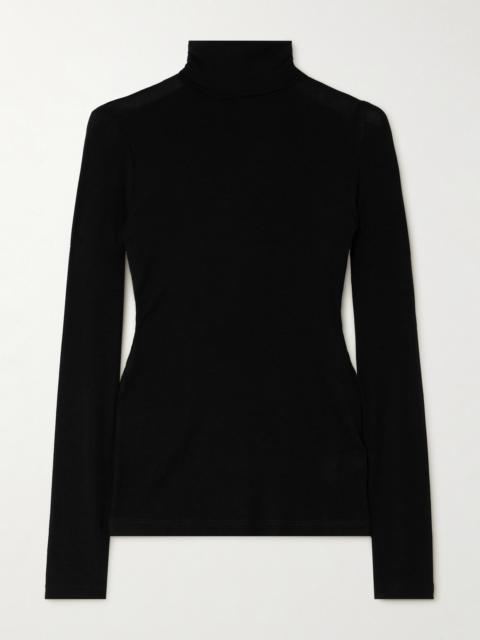 Pascale Stretch-lyocell Turtleneck Top