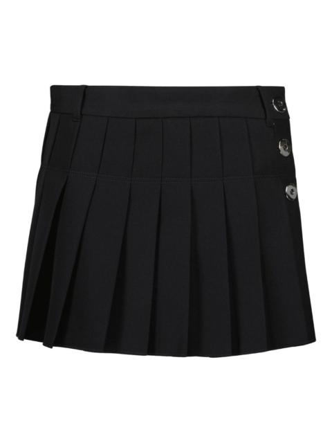 pleated mini skirt