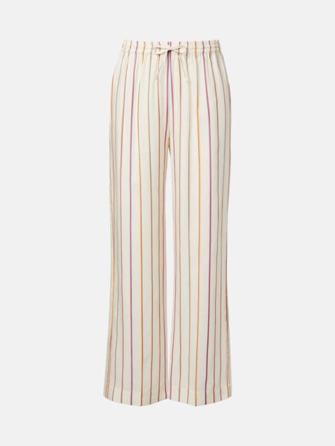 Aria striped straight pants