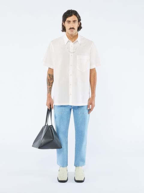 ADAM - Cotton-poplin shirt - White