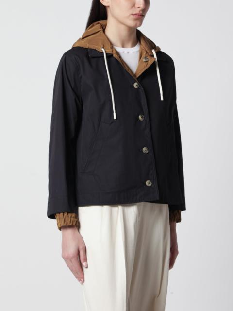 Reversible Jacket Blue/Caramel in Cotton Gabardine