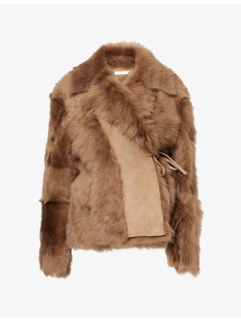 Verena Notch-Lapels Shearling Jacket