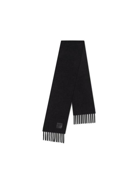Fluff narrow fringe scarf