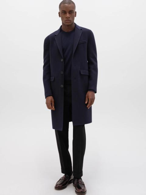 Classic Navy Cashmere Coat