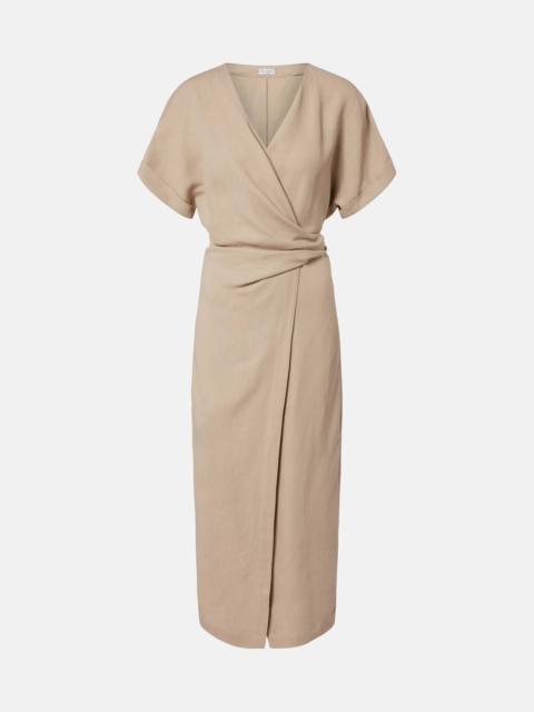 Draped wrap dress