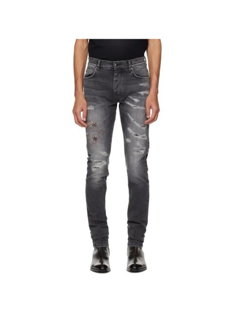 Black 'AMIRI Hollywood' Studded Jeans