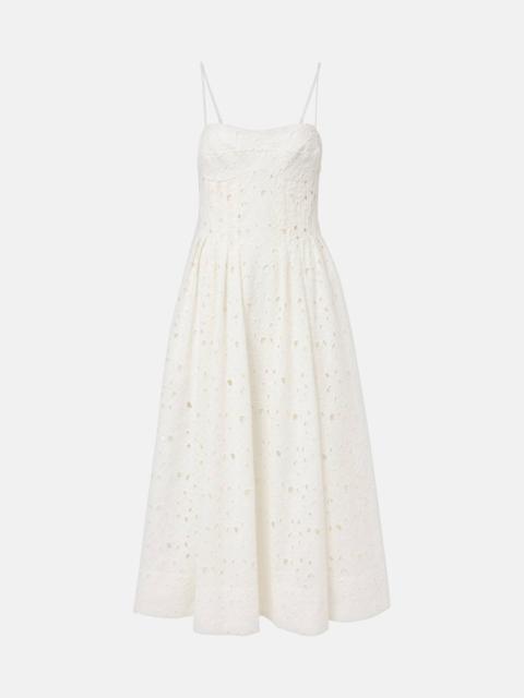 Kittiya broderie anglaise cotton midi dress