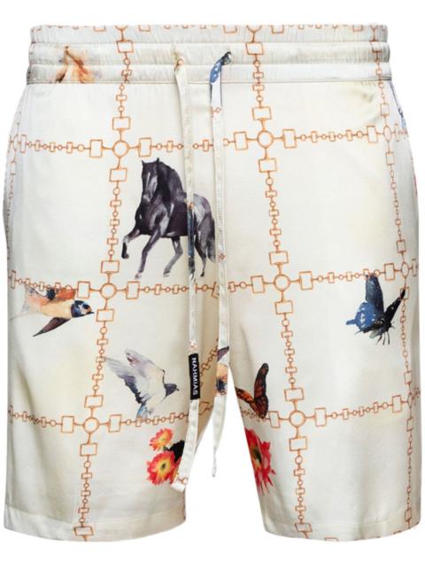 Wildlife-print shorts