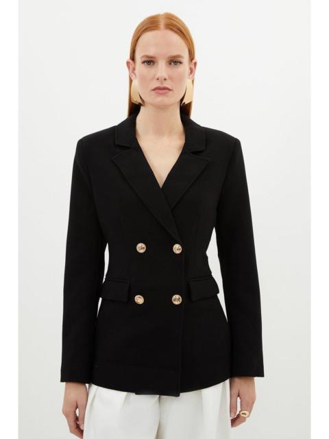 Petite Compact Essential Tailored Double Breasted Blazer