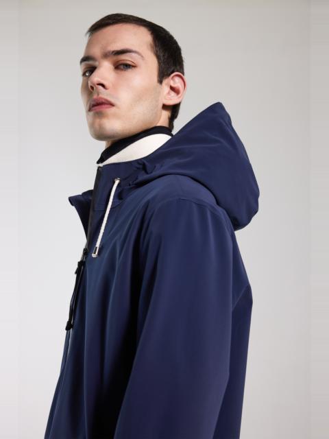 Stockholm Lightweight Zip Matte Raincoat Navy
