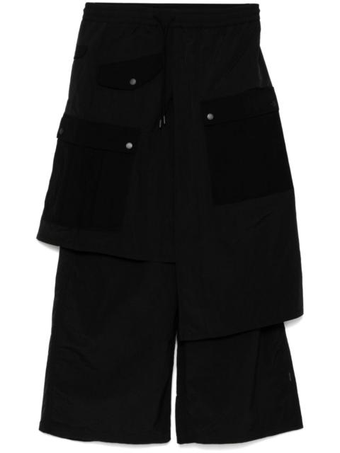 Asym cargo hakama pants