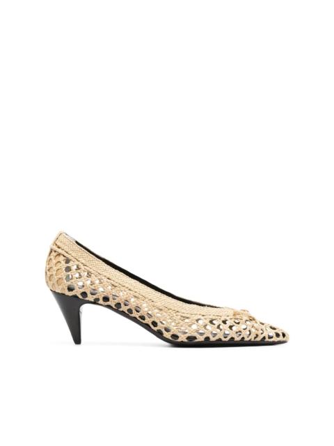 raffia pointed pumps
