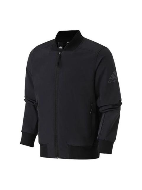 Men's adidas Casual Sports Stylish Woven Jacket Black DW4554
