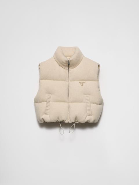 Wool and cashmere down vest