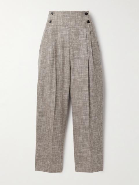 Pleated Wool-blend Tapered Pants