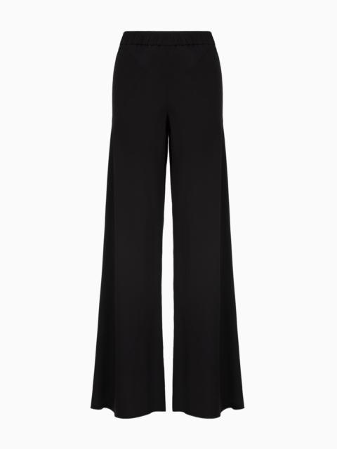 TRIPLE SILK GEORGETTE FLARED TROUSERS