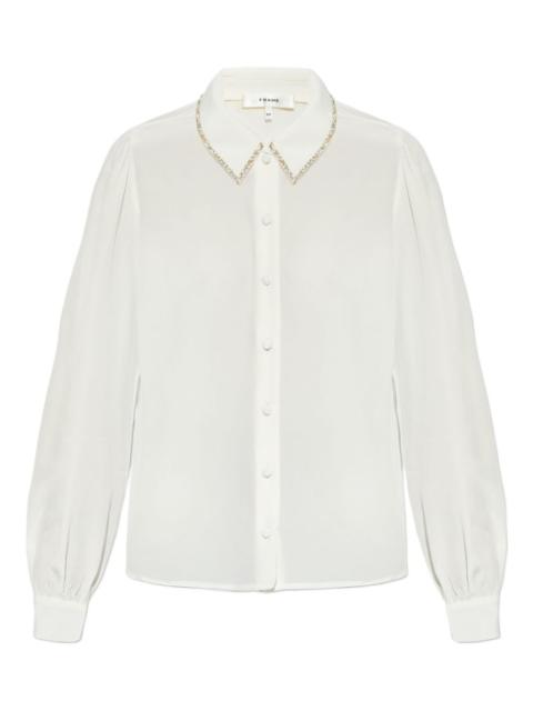 embellished collared blouse