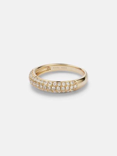 18kt gold ring with diamonds