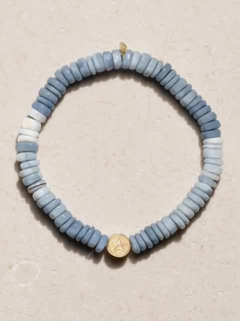 Starfish Clam 14-karat Gold, Opal And Diamond Bracelet