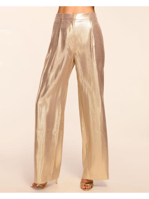 Izzy Silk Lamé Wide Leg Pant