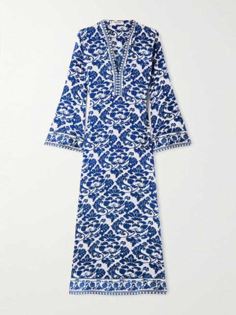 Jenna Printed Silk-voile Kaftan