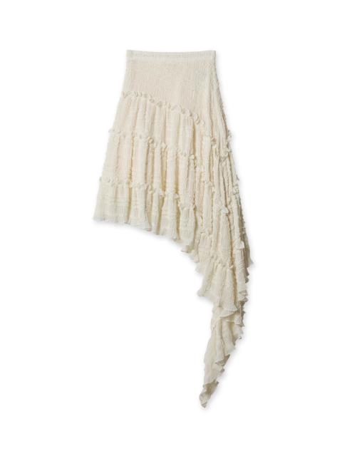 Asymmetrical Lace Tulle Skirt