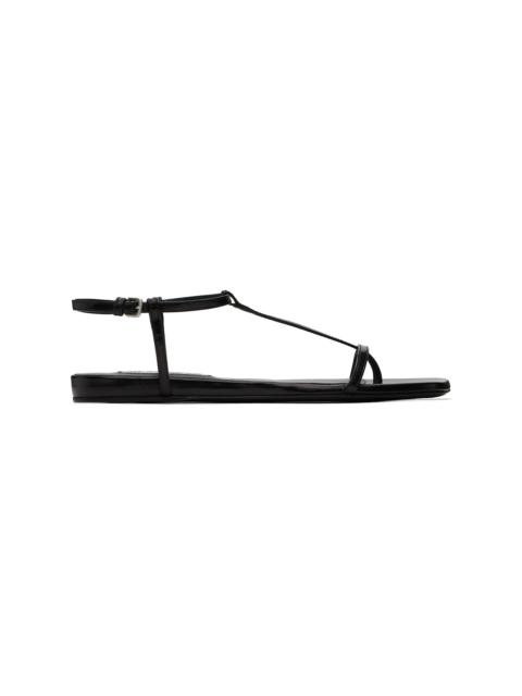 Black Square Toe Sandals