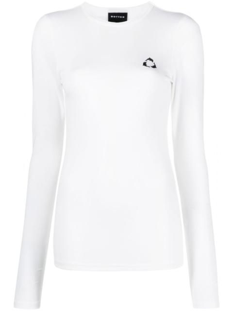 long-sleeve logo-print T-shirt