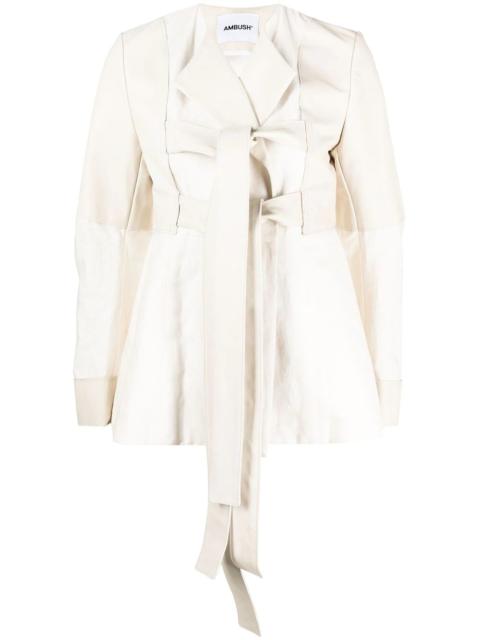 tie-front wrap blazer