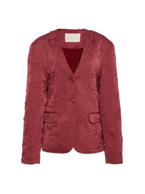 Otto Crinkled Blazer burgundy