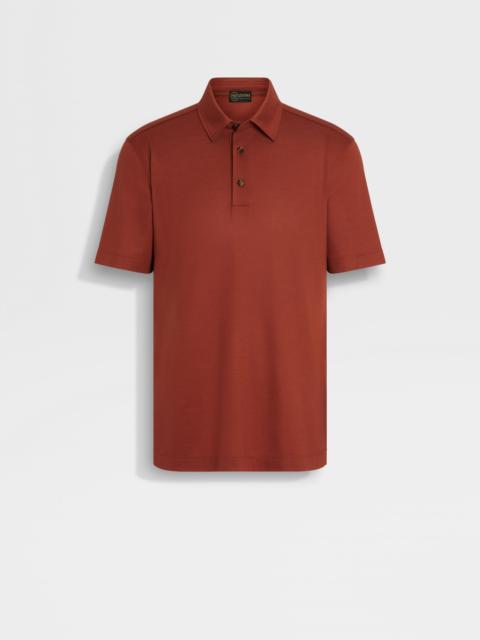 BRICK RED VELLUS AUREUM POLO SHIRT