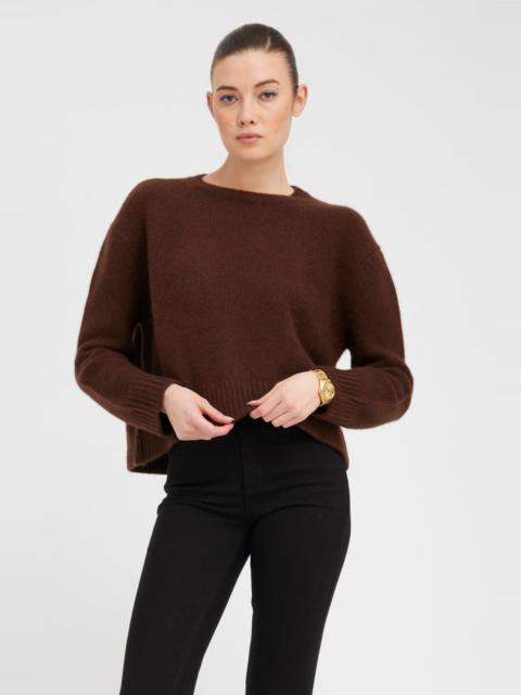 MOCHA HEAVY CASHMERE SWEATER