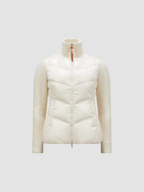 Padded Wool Zip-Up Cardigan