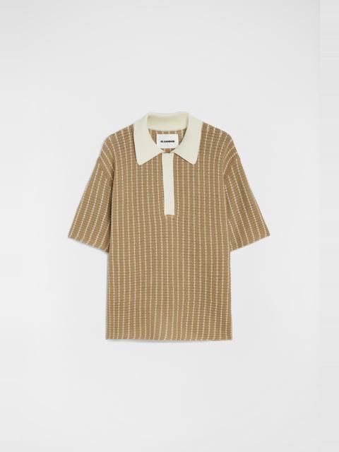 Cotton Knit Polo T-Shirt