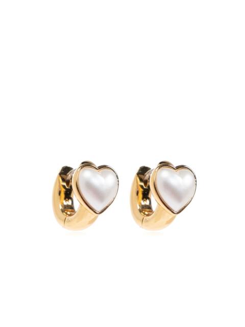 Keep Sparkling Heart huggie earrings