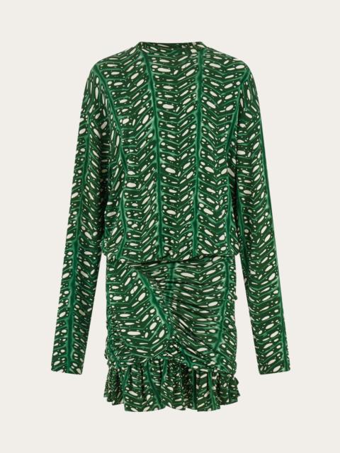 Mini dress with drape detail