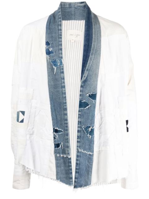 open-front distressed jacket