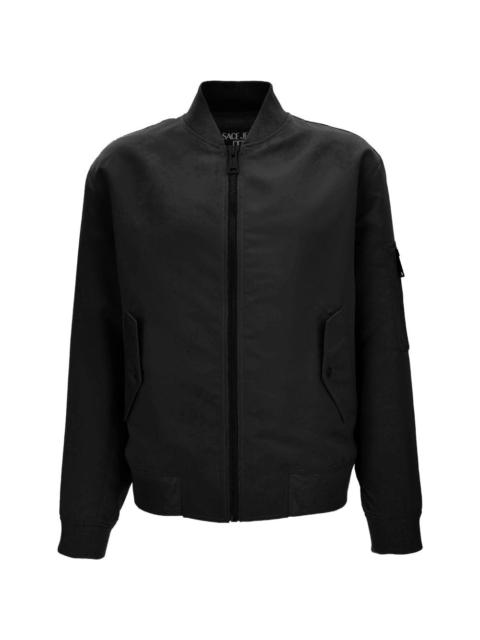 zip ribbed jacket