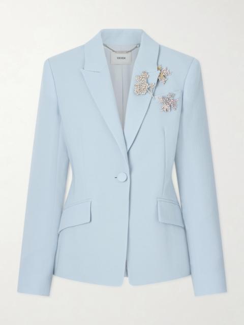 Embellished Wool-crepe Blazer